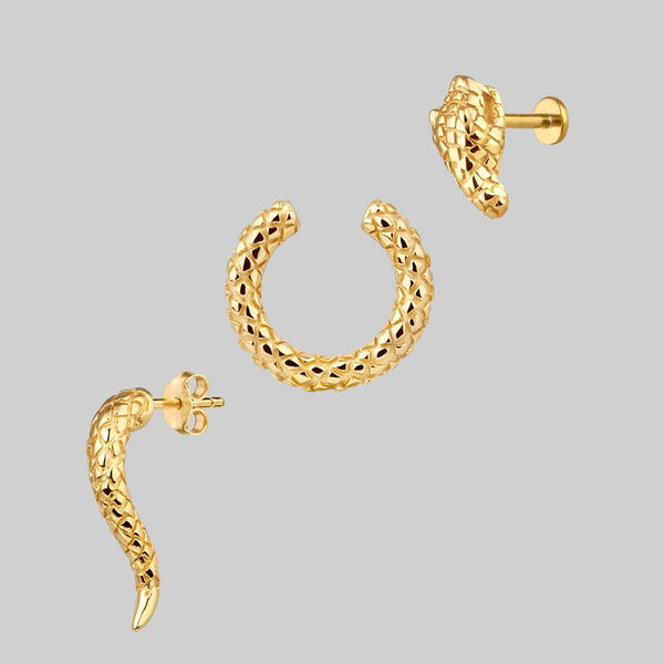 Gold hot sale snake earring