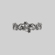 ivy leaf band ring silver