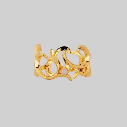 FAWN. Opal Gold Leaf Ring