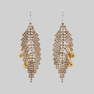 silver chain chandelier earrings