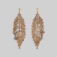 cz crystal chandelier earrings