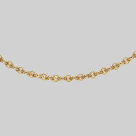 gold interlocking chain necklace