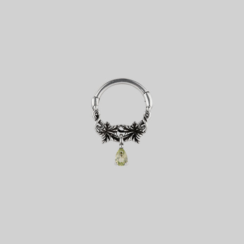 SAINT. Gothic Trefoil Stud Earring - Silver