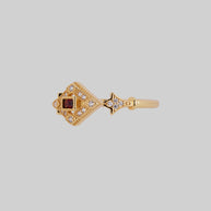 gold gatsby garnet ring