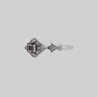 silver gatsby garnet ring