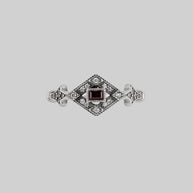 silver gatsby garnet ring