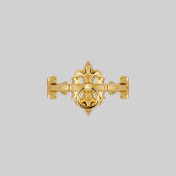 alt medieval knocker style gold ring