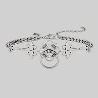 alt medieval door knocker style silver choker