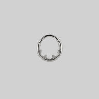 silver gothic tracery septum daith forward helix clicker ring