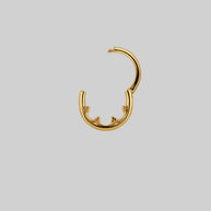 gold gothic tracery septum daith forward helix clicker ring