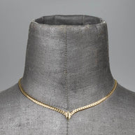 gold chevron collar necklace