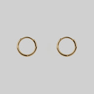 simple hinged clicker hoop 13mm gold