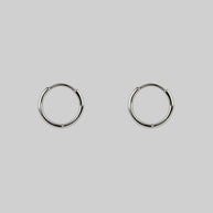 simple hinged clicker hoop 13mm in silver