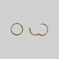 MILDRED. Disembodied Hand Hoop Earrings - Gold