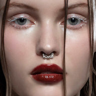 silver lace septum daith forward helix clicker ring