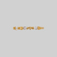 gothic cubic zirconia band gold ring