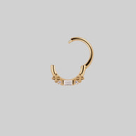 gothic cubic zirconia septum clicker ring gold