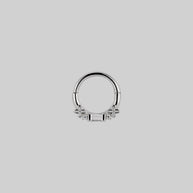 gothic cubic zirconia septum clicker ring silver