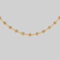 gold chainmail knotted chain necklace