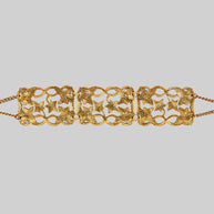 wide climbing ivy choker gold