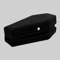 black velvet coffin ring case