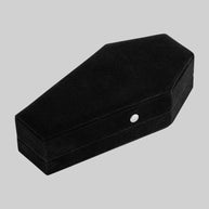 black velvet coffin ring case