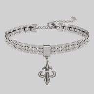 VOW. Fleur de Lis Charm Choker - Silver