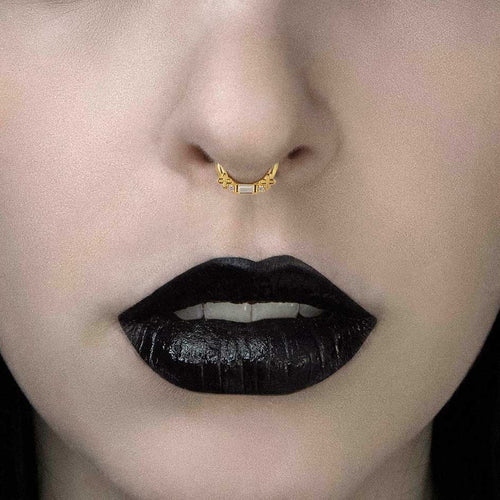 MAN IN THE MOON. Gold Clicker Ring - Septum