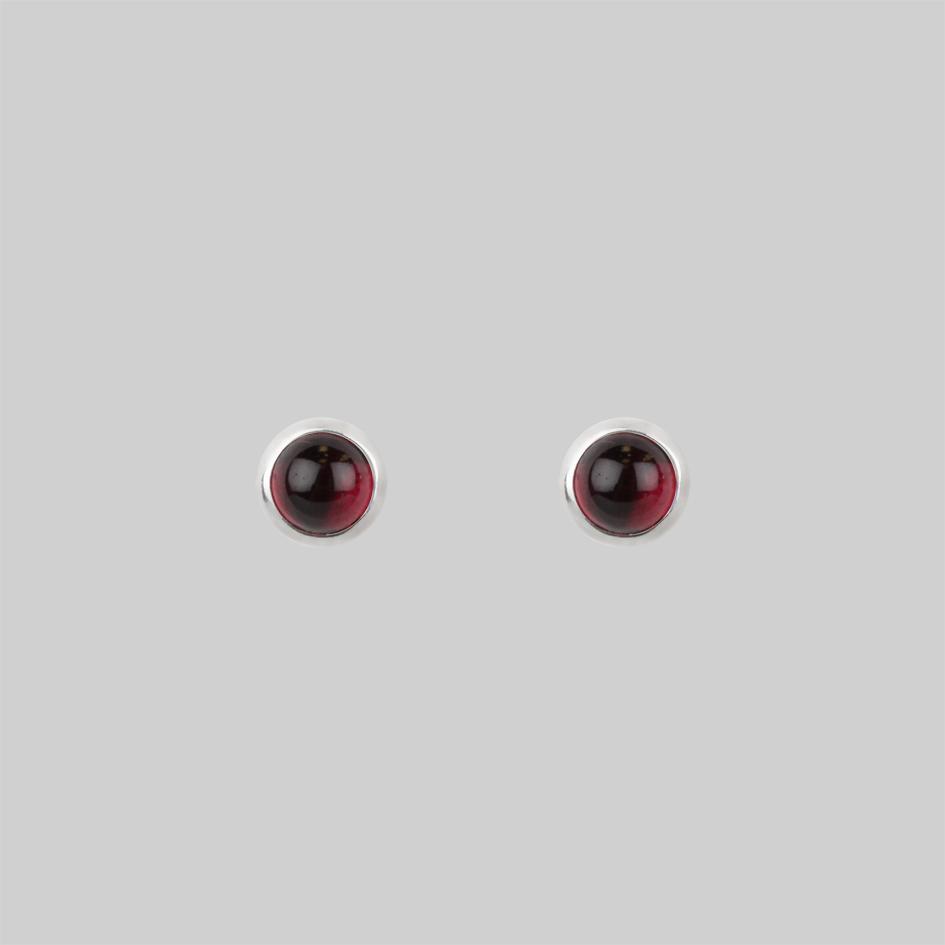 Garnet stone store stud earrings