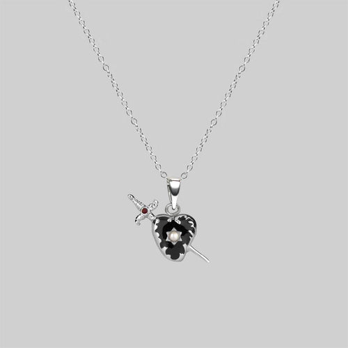 IVAN. Gothic Window Opalite Necklace - Silver