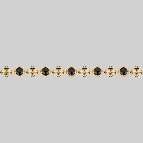 VALOUR. Double Chain Pearl Drop Choker - Gold