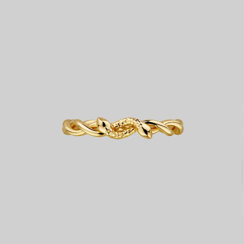 SAINT. Gothic Trefoil Band Ring - Gold