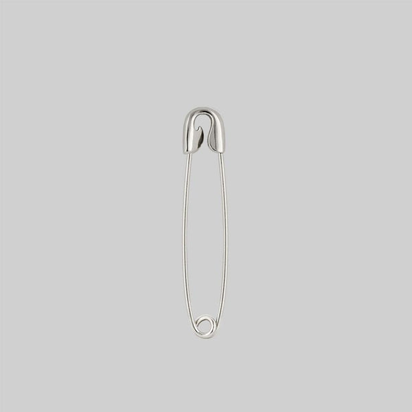 SOLENE. Safety Pin Single Earring - Silver – REGALROSE